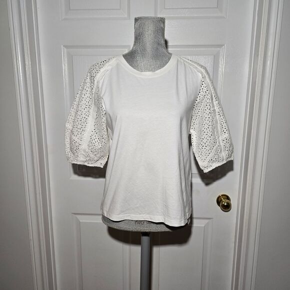 3.1 PHILLIP LIM borderie anglaise T-shirt - Picture 2 of 6